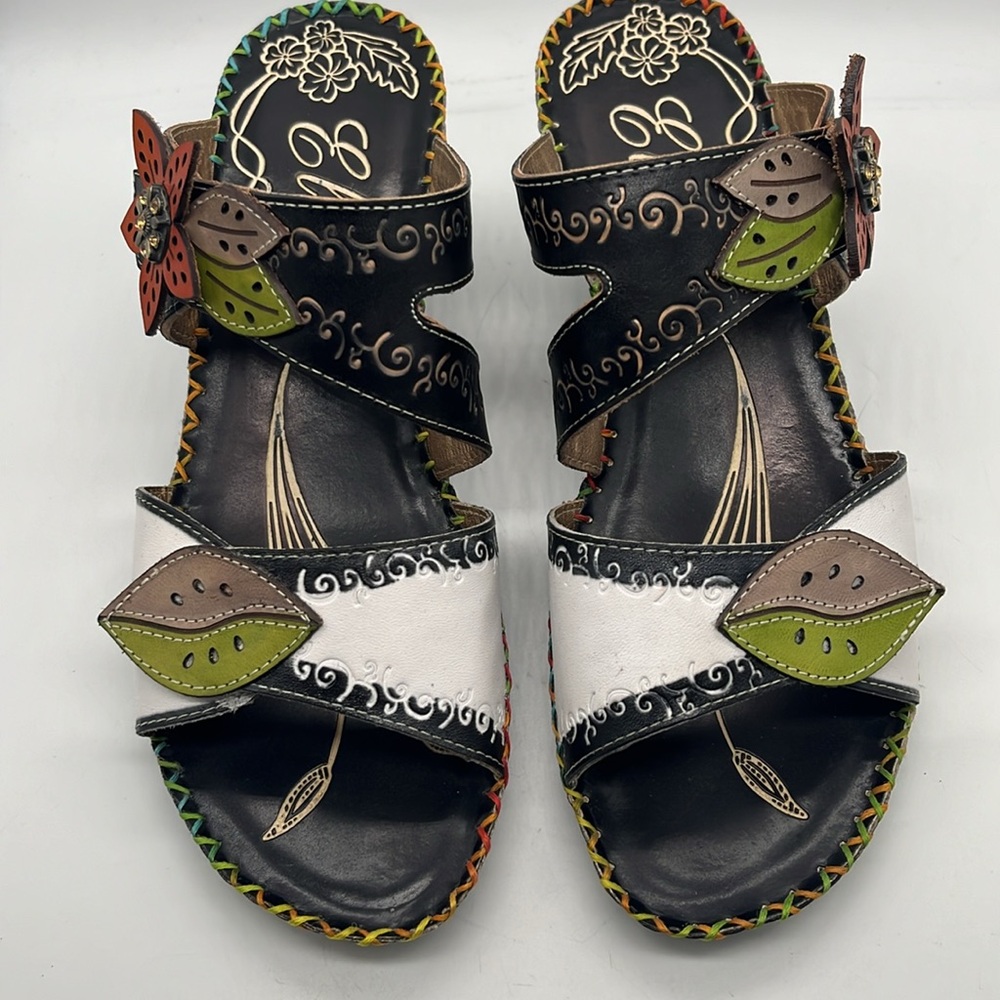 Corkys leather Sandals Kalua Style Sz 9 Elite EUC adjustable straps - Picture 2 of 9